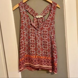 Pink & Rose patterned tank top